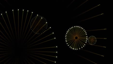 Animation-of-fireworks-on-black-background