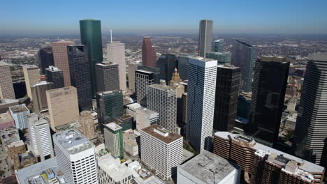 Vista-Aérea-Del-Centro-De-Houston,-Texas,-Estados-Unidos