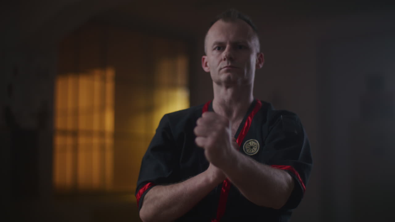 Man practicing Kung Fu