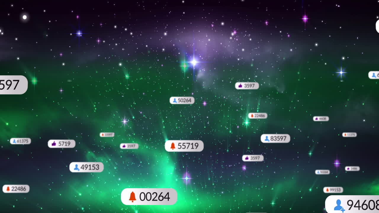 공간 위의 미디어 아이콘의 애니메이션