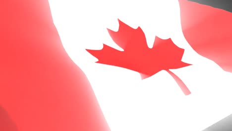 Bandera-Canadiense-Ondeando-En-El-Viento