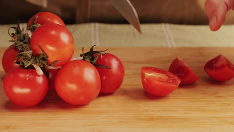 cutting cherry tomatoes