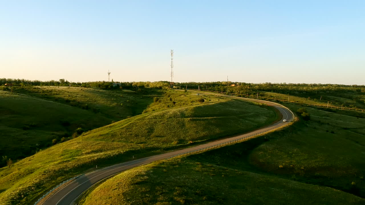 자동차와 함께 도로의 조감도