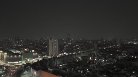 "wide drone view of urban sprawl