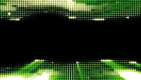 shining green lines framing a black background with space for an inscription