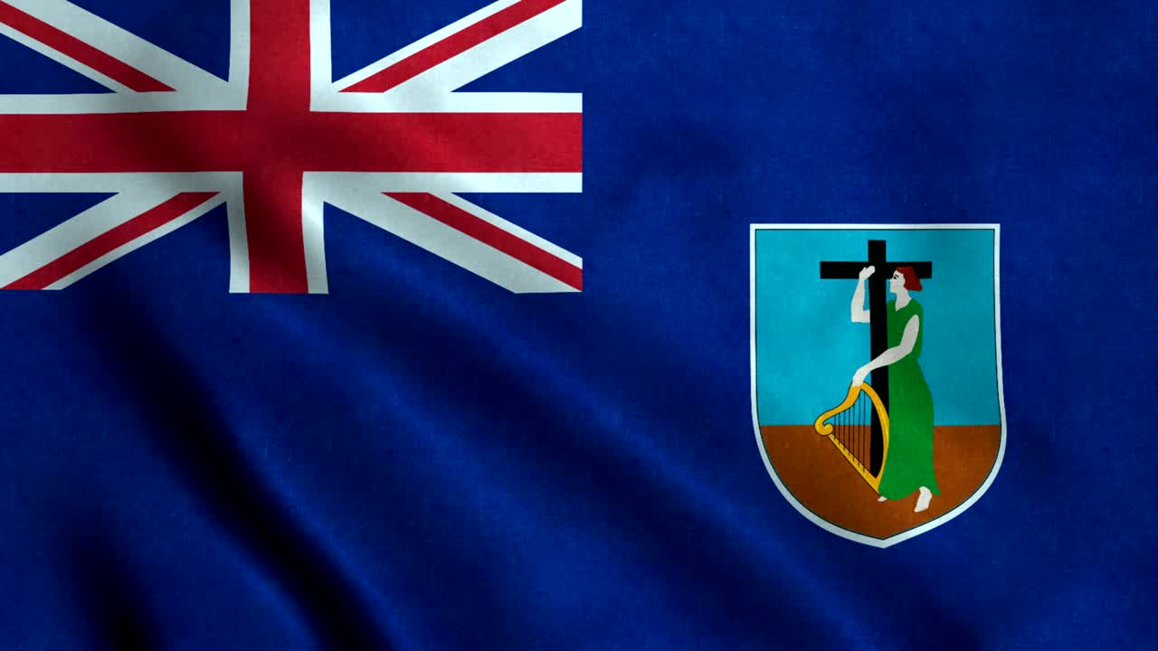 몬테세라트 국기 4k 무결 루프