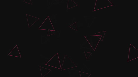Dynamic collection of varied triangles forming a pattern on a black background. The unique shapes and sizes, some overlapping, create a visually captivating and versatile design
