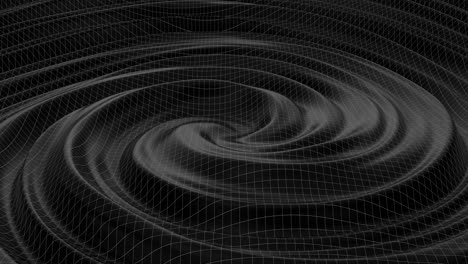vórtice de superficie oscura que gira lentamente. animación en 3d con bucle infinito