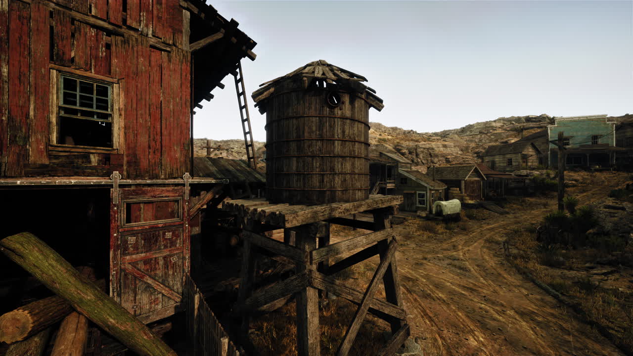 버려진 옛 서부 도시