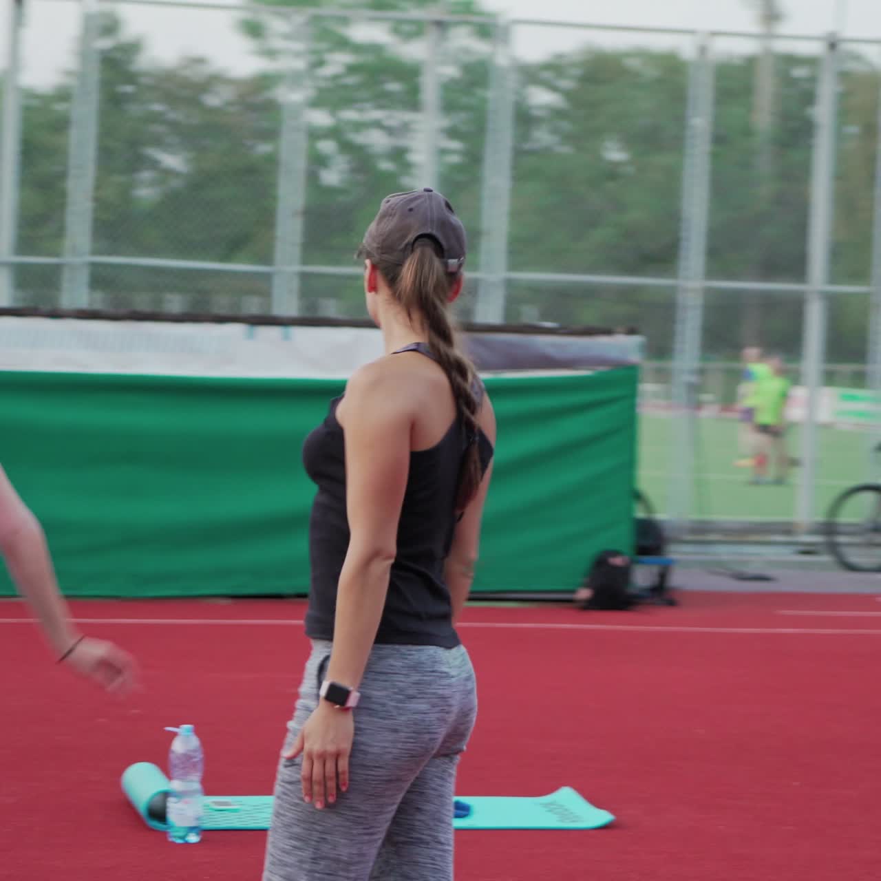 Fit women doing exercise