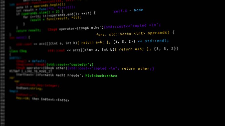 Programmering af computerkode, kodningsproces til udfyldning af tom skærm, loop-animation, netværkssikkerhed.