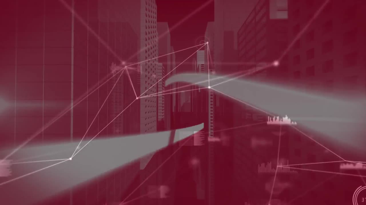 Animation of networks of connections with statistics