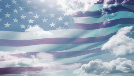 Animation-of-american-waving-flag