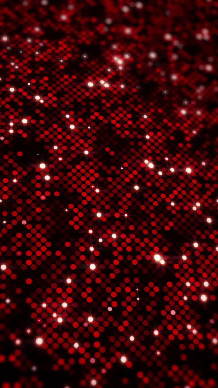 Looped animated background with flashing red round LEDs. Abstract technological screensaver. Vertical video.
