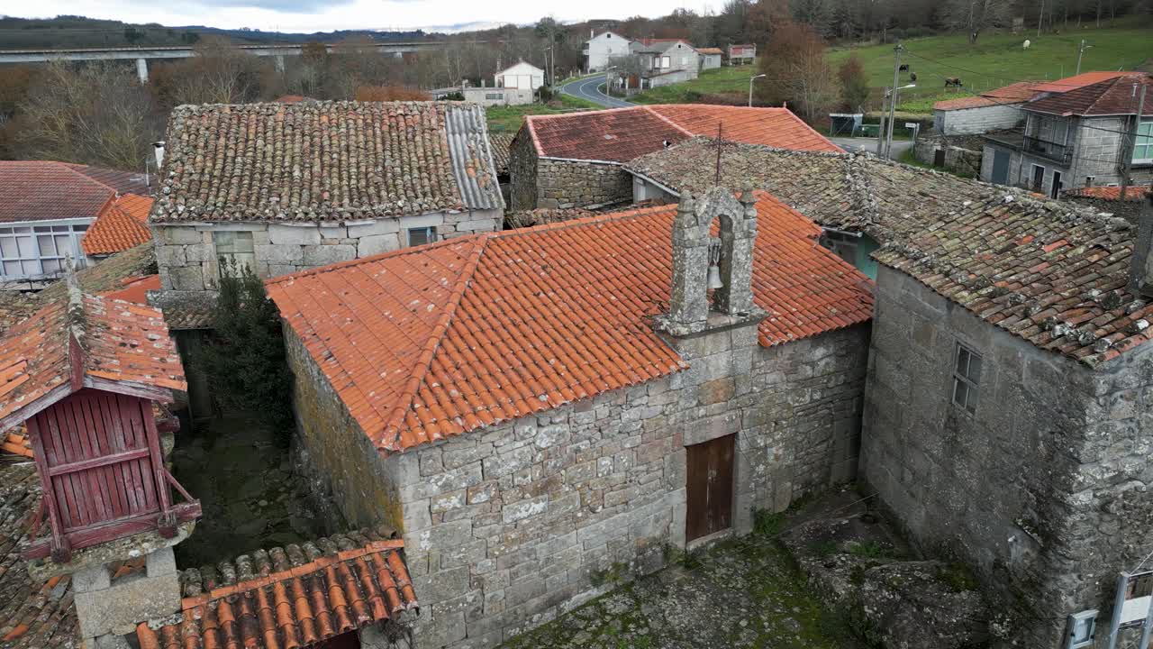 Church of Saint Eufemia de amb&iacute;a in town of Molgas, Ourense Galician Spanish countryside