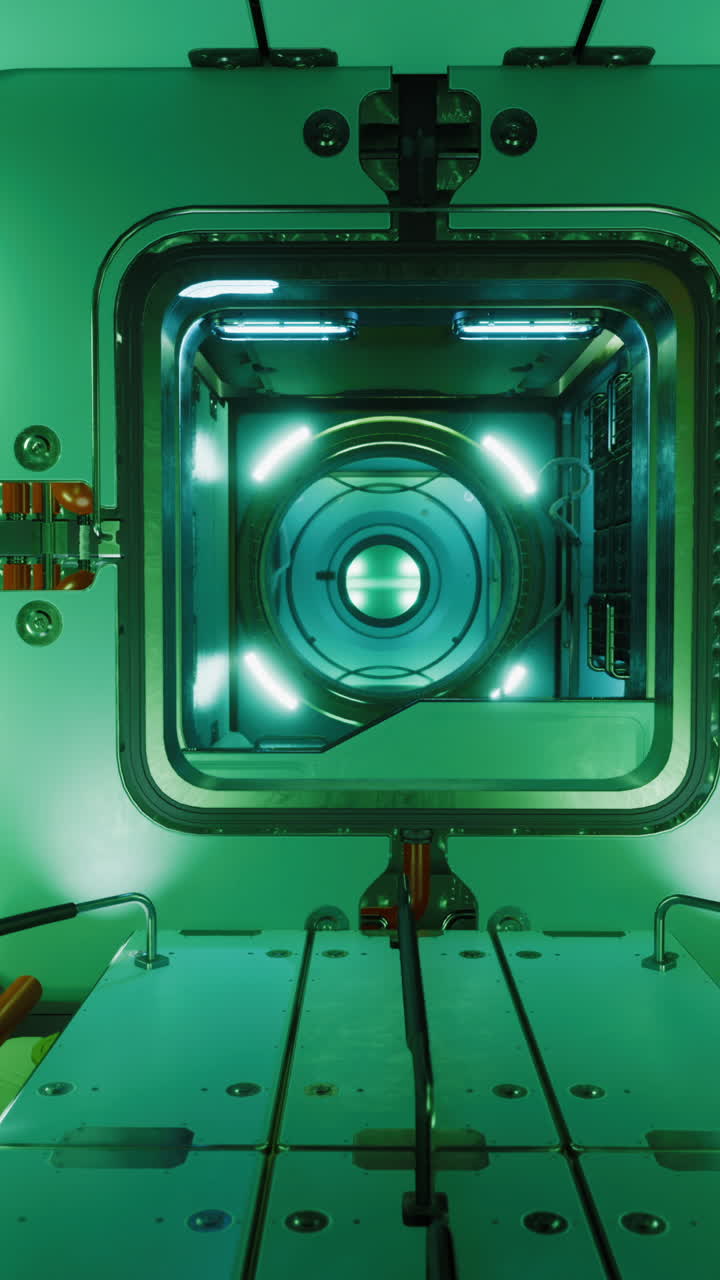 interno della stazione spaziale nello spazio