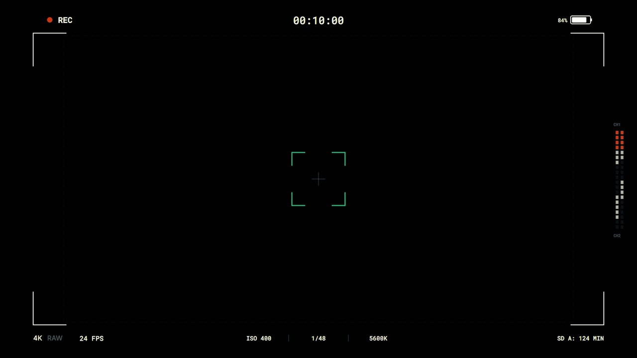 Digital Camera Viewfinder Overlay with Recording Interface
