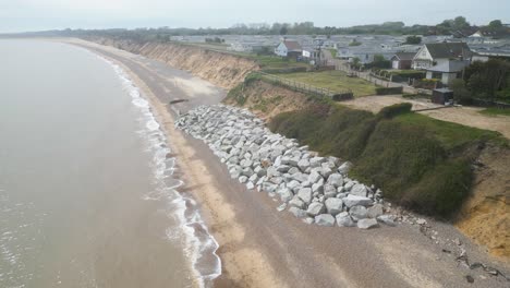 aerial parallax view of pakefield beach during daytime in england