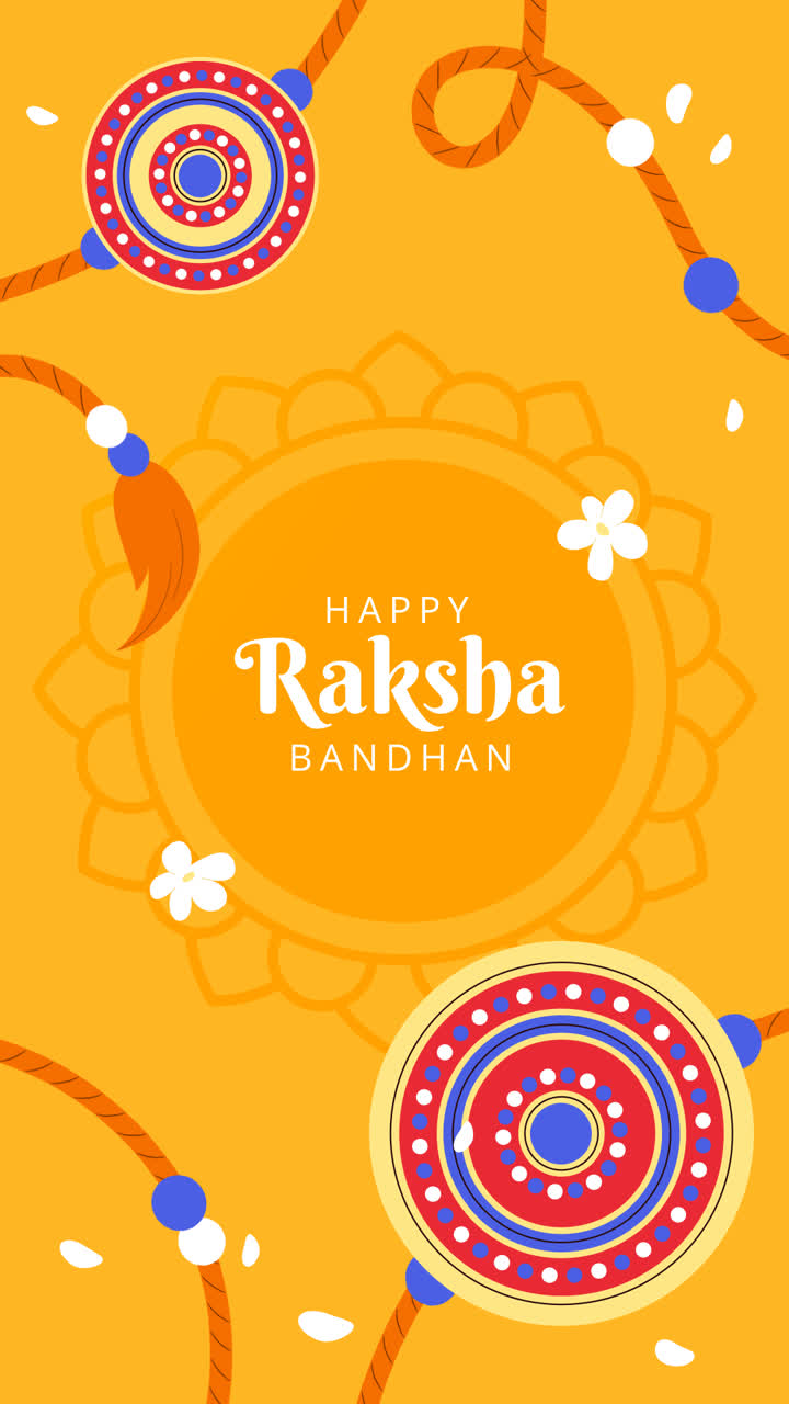 gráfico de movimento de fundo plano para a celebração do festival de raksha bandhan