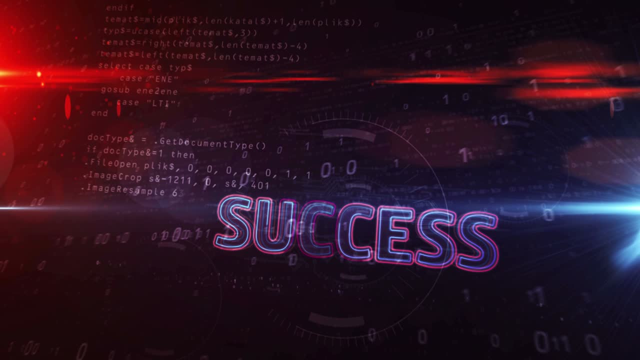 Success abstract loopable tunnel animation