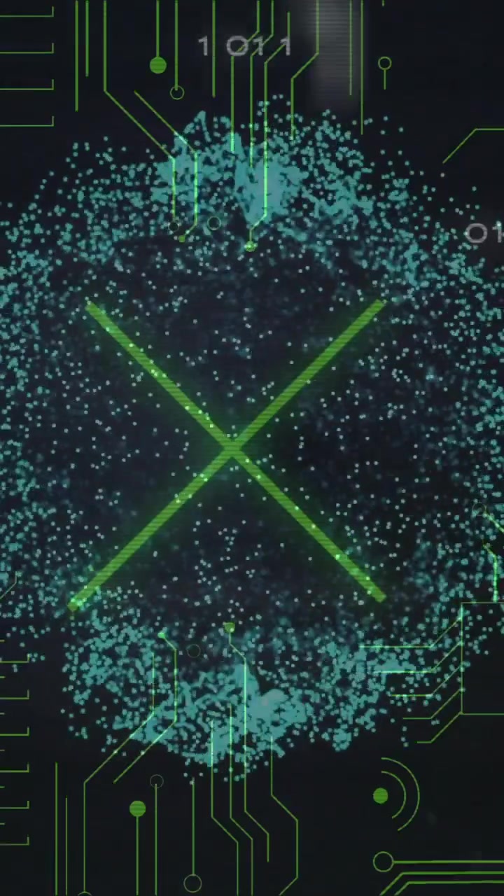 Animation of digital data processing over globe