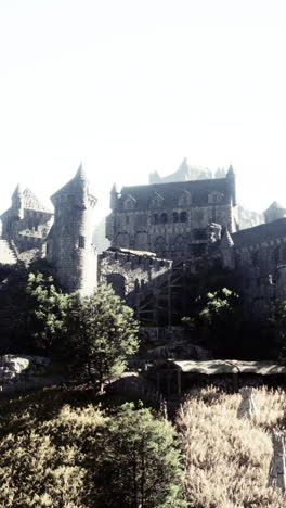 mysterious medieval castle ruins