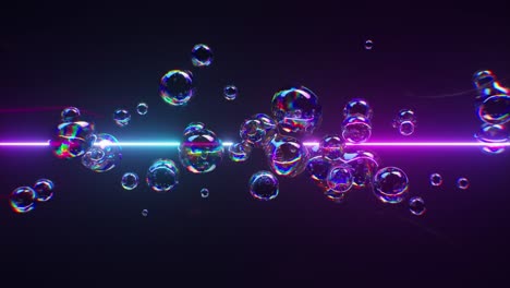 abstract neon bubbles