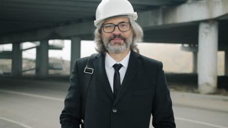 engineer at highway underpass