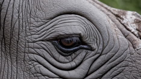 close-up of a rhino's eye