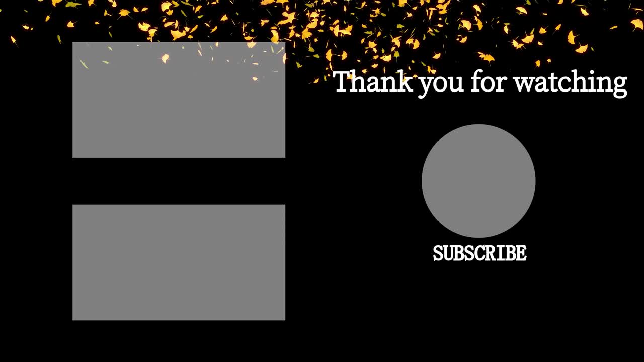 가을 잎 입자 유튜브 엔드 카드 엔딩 스크린 모션 그래픽