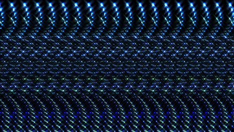 shining bright lines set blue wave motion, colorful, on black background