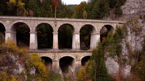 viaduct in austria, semmering railway cinematic droneshot