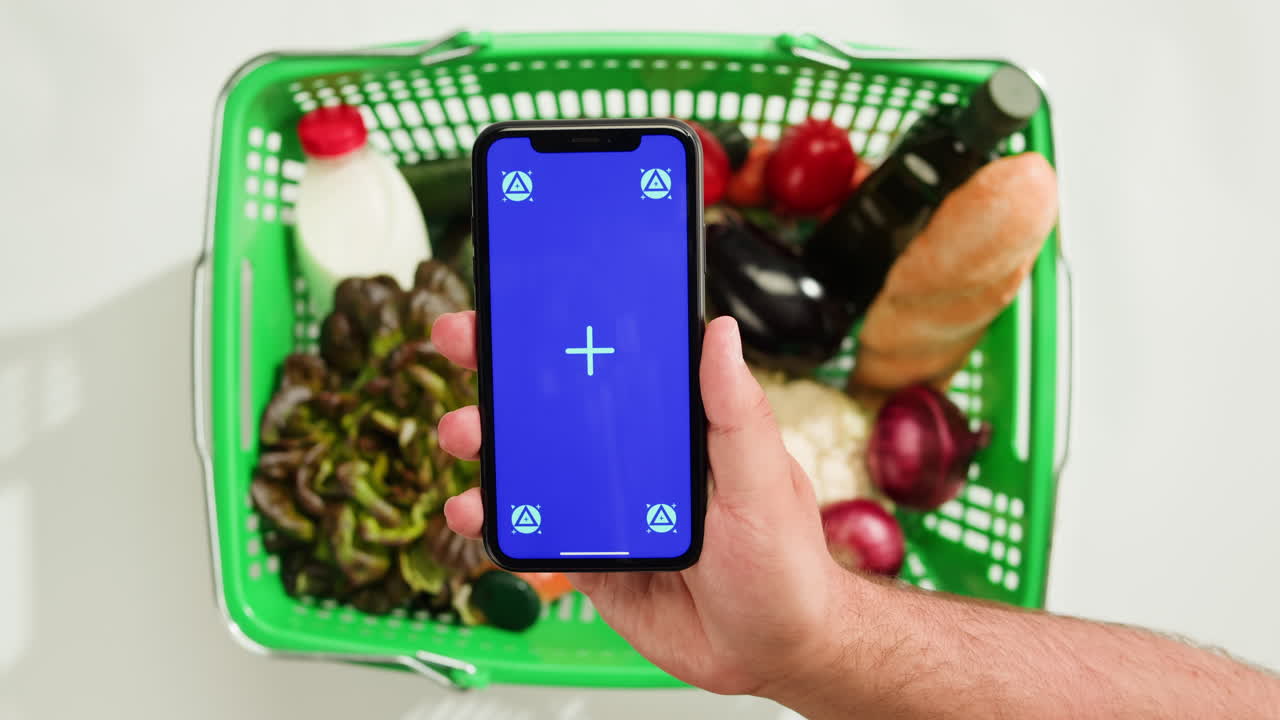 Shopping List App with Groceries in Basket