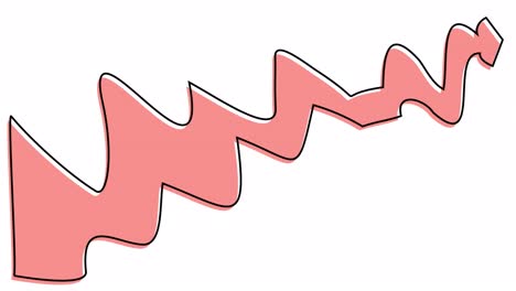 self-drawing of a wavy arrow in one line