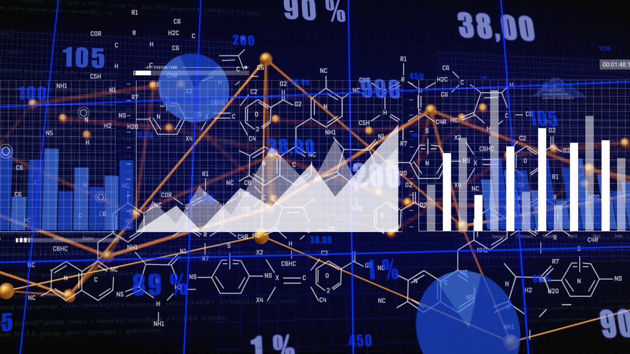 Animation of data processing over shapes