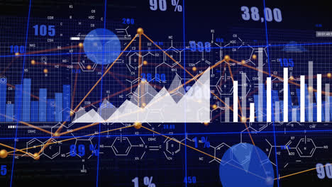 animación del procesamiento de datos sobre formas