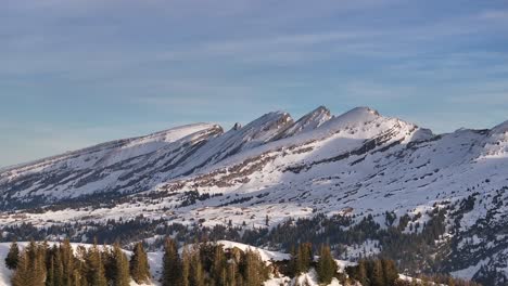 Snow-capped-Churfirsten-peaks,-Glarus,-Swiss-winter-aerial-panoramic