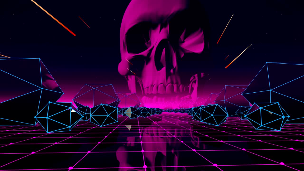 VJ Abstract Loop with skull for your event, concert, presentation, music videos, party, editors and VJ s for led screens