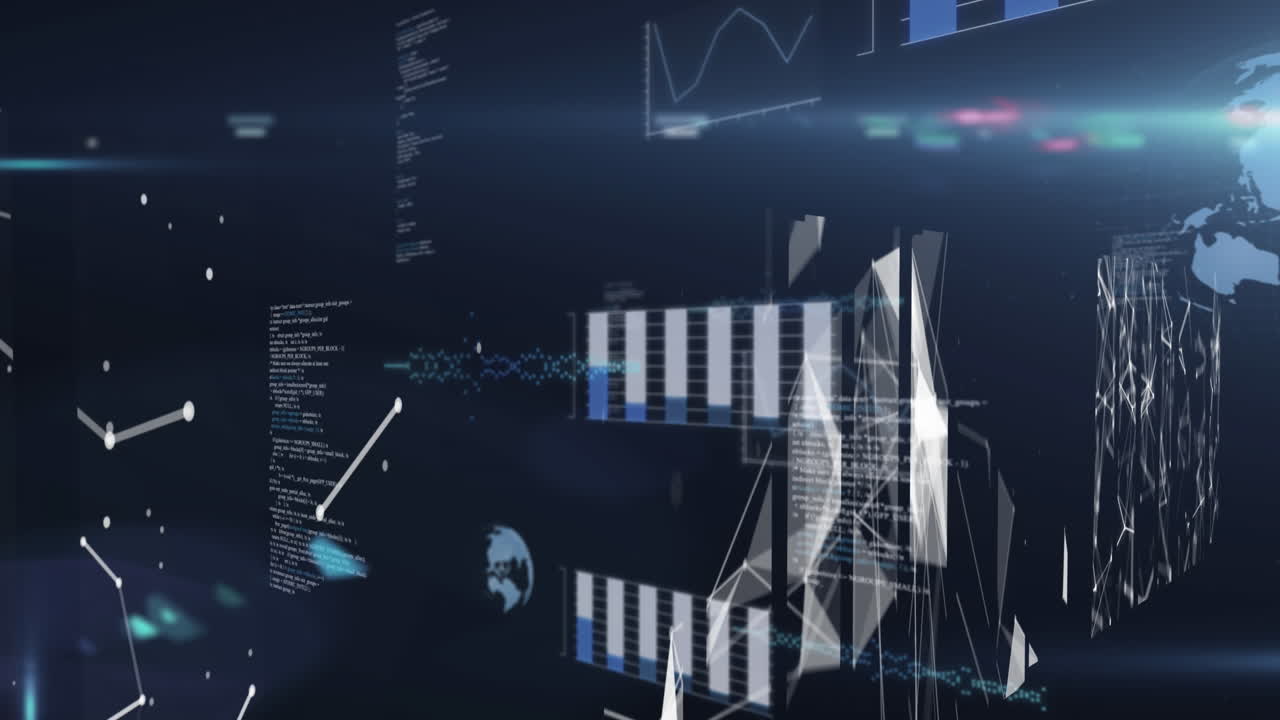 Animation af databehandling over netværk af forbindelser