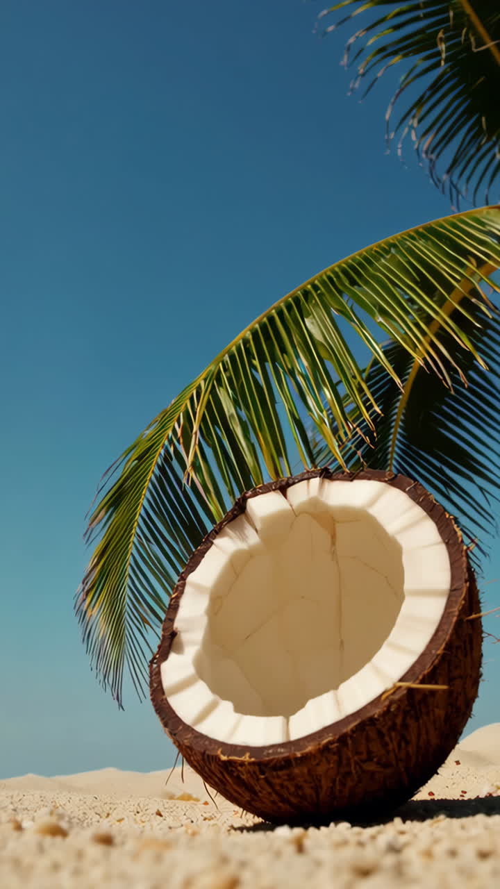coco en una playa tropical