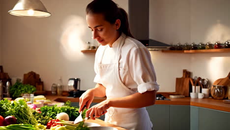 chef preparando comida en una cocina
