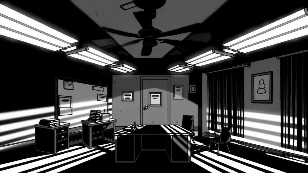 Black and White Office Interior