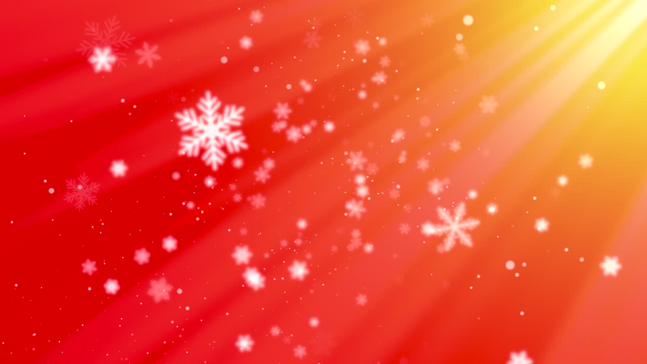 하얀 눈송이와 추상 보케 입자가 떨어지는 1