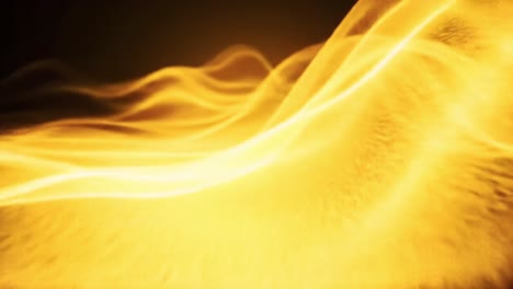 golden waves ripple and flow in a captivating demonstration of light and color. the movement creates an enchanting atmosphere, drawing viewers into its beauty and fluidity.