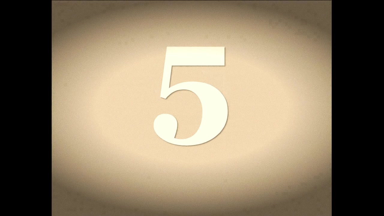 Vintage Film Countdown Leader from Ten to One