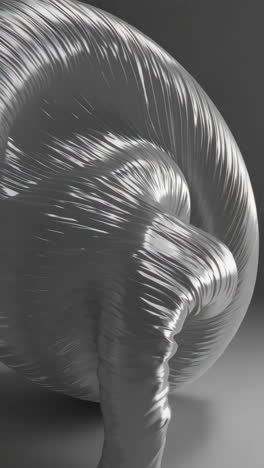 abstract metallic twisted form