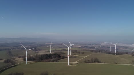 Wind-turbines-in-the-field---shot-of-green-electricity-in-Czech-Republic