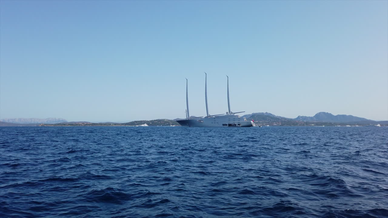 Luxury Superyacht Sailing on Blue Waters