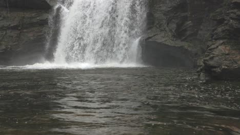 slow motion shot of the falls of falloch flowing in the scottish highlands