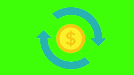 animation of a conversion marketing icon on a green screen